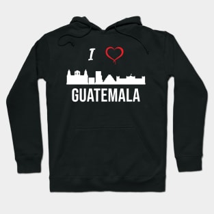 I love Guatemala City Skyline Guatemala Central America Hoodie